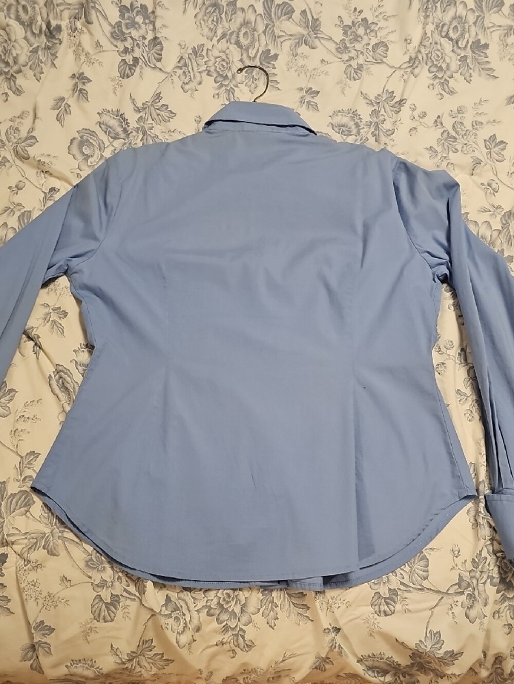 Moda International Light Blue Collared Button-Up Shirt - Picture 2 of 3